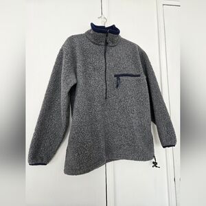 L.L. Bean Charcoal Zip-Up Sweater